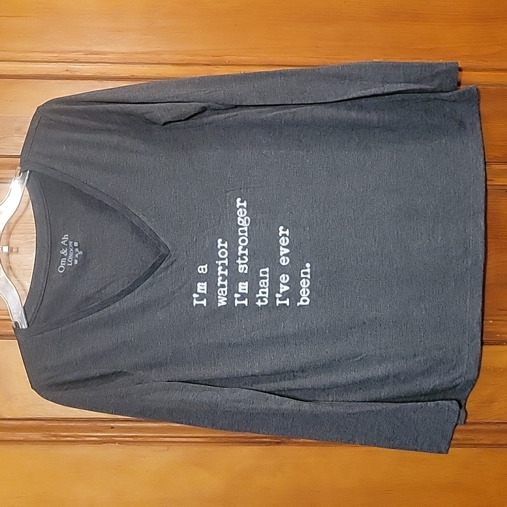 Om&Ah London "I'm a Warrior" Long Sleeve Top